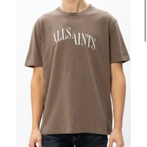 All Saints Taupe Graphic Tee